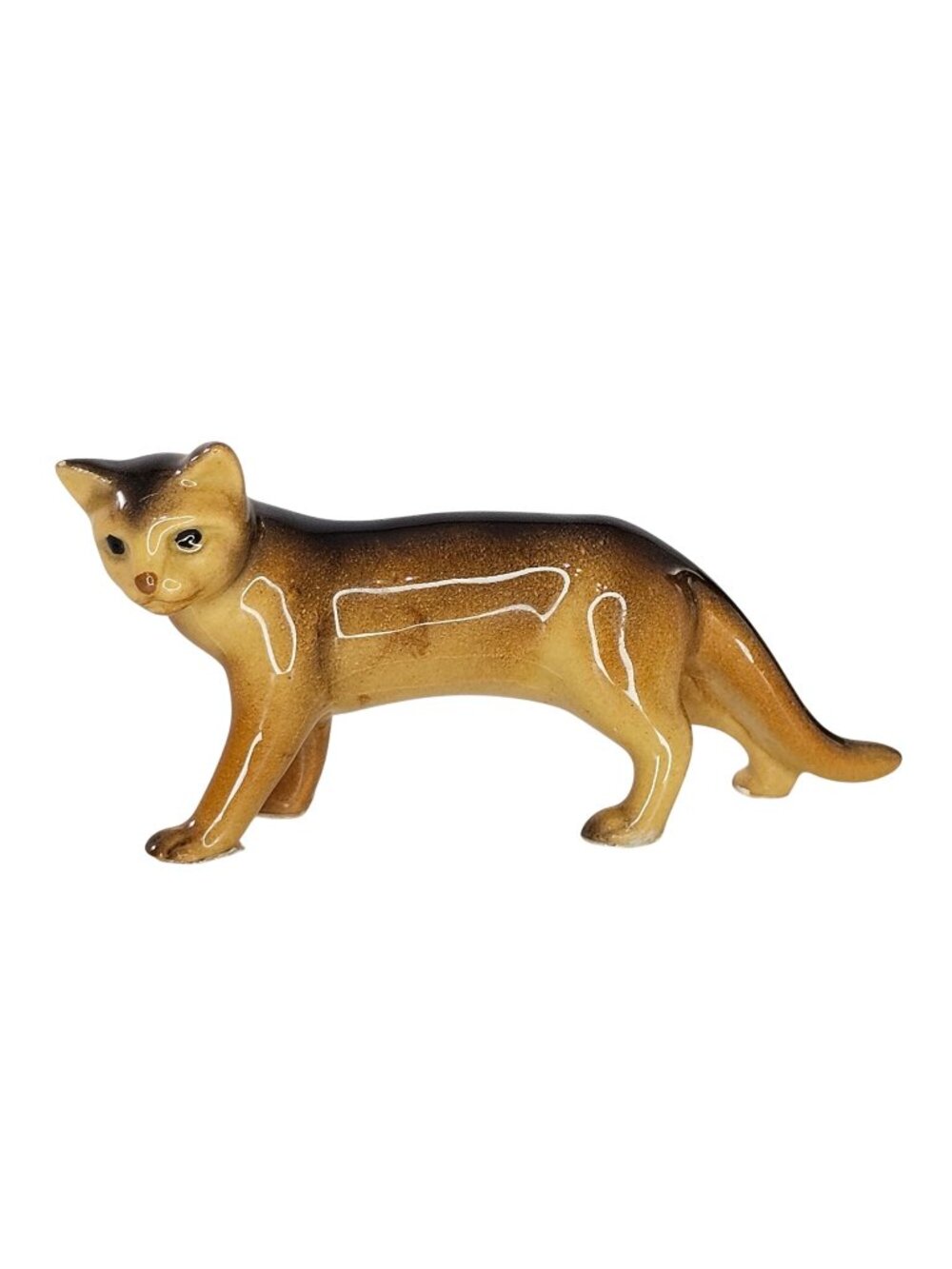 Hagen Renaker Cat Abyssinian Miniature Ceramic Figurine Rare Retired *Chip*
